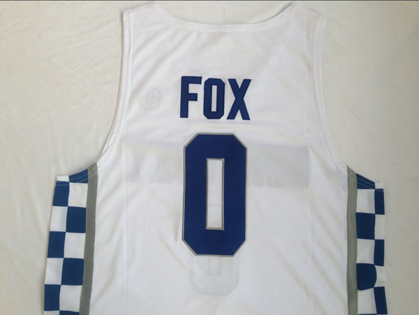 Men 0 De'Aaron Fox Jersey White Kentucky Wildcats Jersey Swingman Fanatics - fastssd - NBA Jersey - nRevo