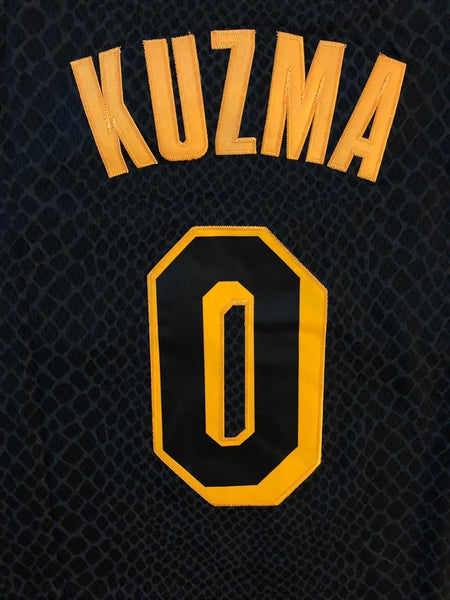 Men 0 Kyle Kuzma Jersey City Edition Black Los Angeles Lakers Authentic Player - fastssd - NBA Jersey - nRevo