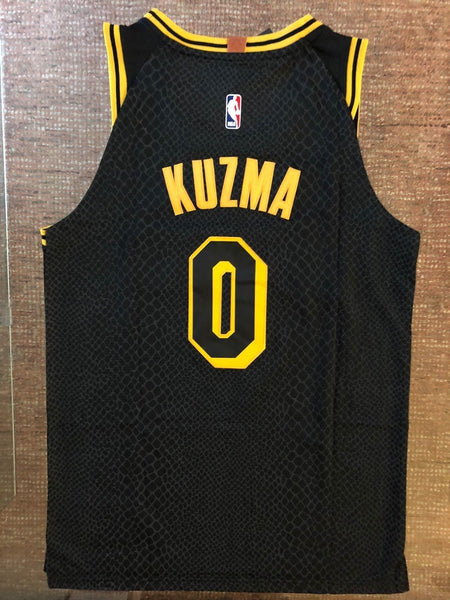 Men 0 Kyle Kuzma Jersey City Edition Black Los Angeles Lakers Authentic Player - fastssd - NBA Jersey - nRevo