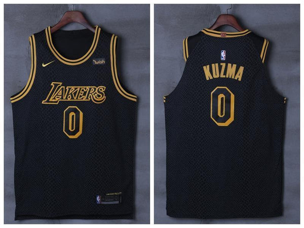 Men 0 Kyle Kuzma Jersey City Edition Black Los Angeles Lakers Authentic Player - fastssd - NBA Jersey - nRevo