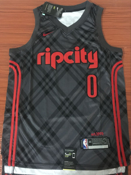 Men 0 Damian Lillard Jersey City Gray Portland Trail Blazers Swingman Jersey - fastssd - NBA Jersey - nRevo
