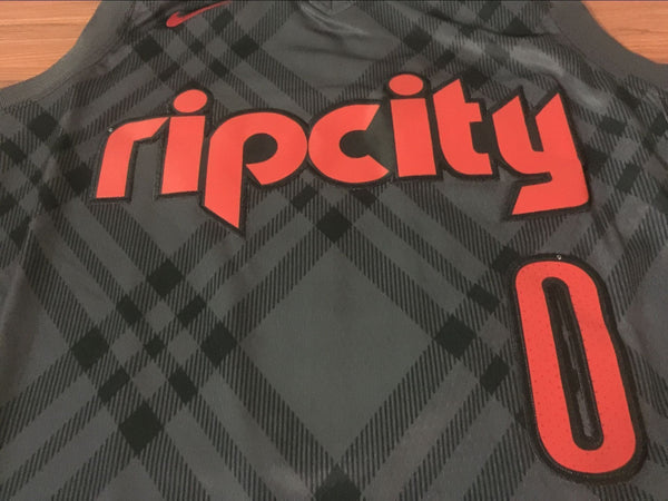 Men 0 Damian Lillard Jersey City Gray Portland Trail Blazers Swingman Jersey - fastssd - NBA Jersey - nRevo