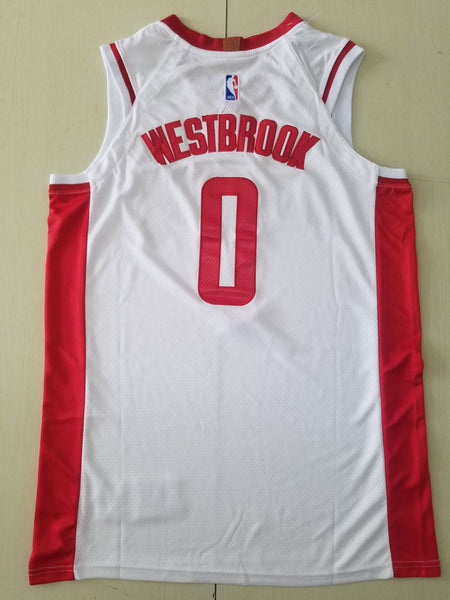 Men 0 Russell Westbrook Jersey White Houston Rockets Jersey Swingman - fastssd - NBA Jersey - nRevo