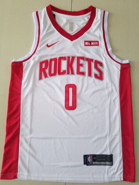 Men 0 Russell Westbrook Jersey White Houston Rockets Jersey Swingman - fastssd - NBA Jersey - nRevo