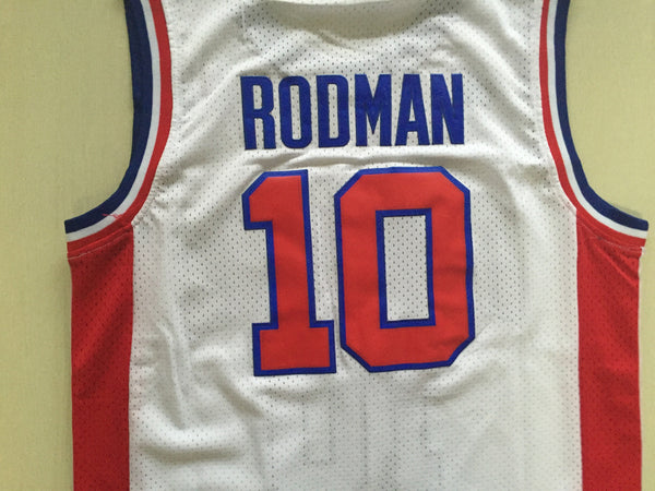 Men 10 Dennis Rodman Jersey White Detroit Pistons Jersey Swingman Fanatics - fastssd - NBA Jersey - nRevo