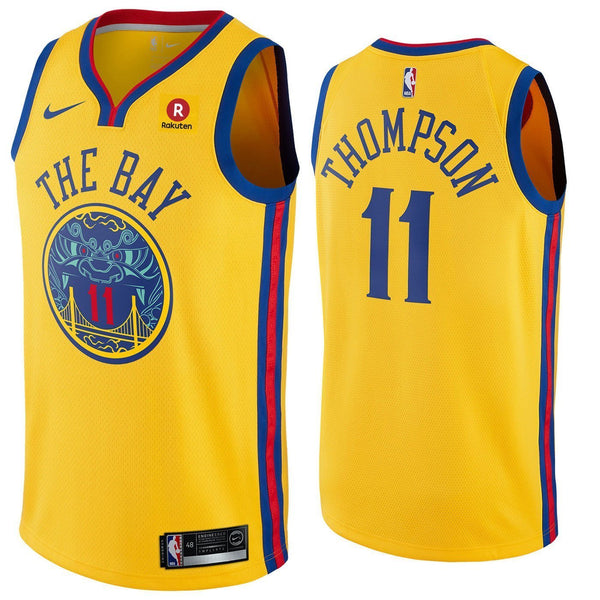 Men Golden State Warriors 11 Klay Thompson Jersey Yellow the Bay - fastssd - NBA Jersey - nRevo