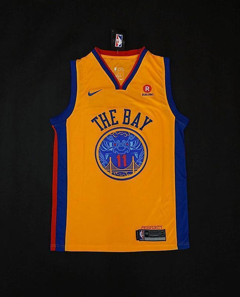 Men Golden State Warriors 11 Klay Thompson Jersey Yellow the Bay - fastssd - NBA Jersey - nRevo