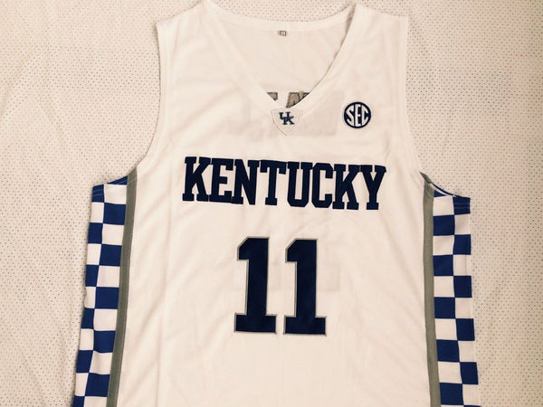 Men 11 John Wall Jersey White Kentucky Wildcats Jersey Swingman - fastssd - NBA Jersey - nRevo