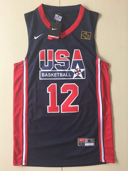 Men 12 John Stockton Jersey Black USA Jersey Swingman Fanatics - fastssd - NBA Jersey - nRevo