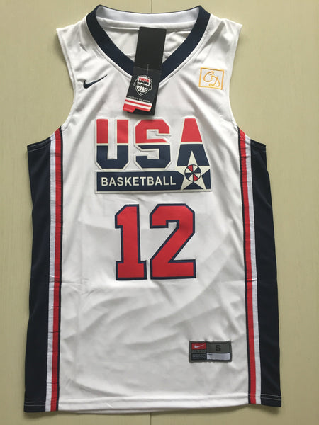 Men 12 John Stockton Jersey White USA Jersey Swingman Fanatics - fastssd - NBA Jersey - nRevo