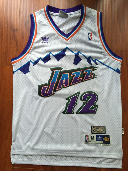 Men 12 John Stockton Jersey White Utah Jazz Jersey Throwback Swingman - fastssd - NBA Jersey - nRevo