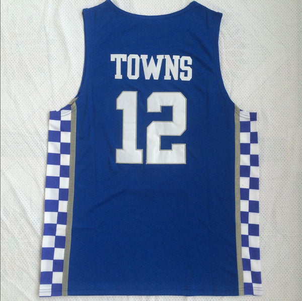 Men 12 Karl-Anthony Towns Jersey Blue Kentucky Wildcats Jersey Swingman - fastssd - NBA Jersey - nRevo
