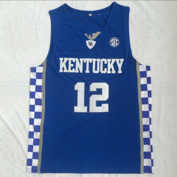 Men 12 Karl-Anthony Towns Jersey Blue Kentucky Wildcats Jersey Swingman - fastssd - NBA Jersey - nRevo
