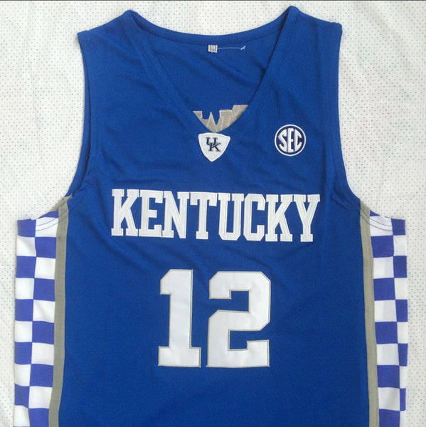 Men 12 Karl-Anthony Towns Jersey Blue Kentucky Wildcats Jersey Swingman - fastssd - NBA Jersey - nRevo