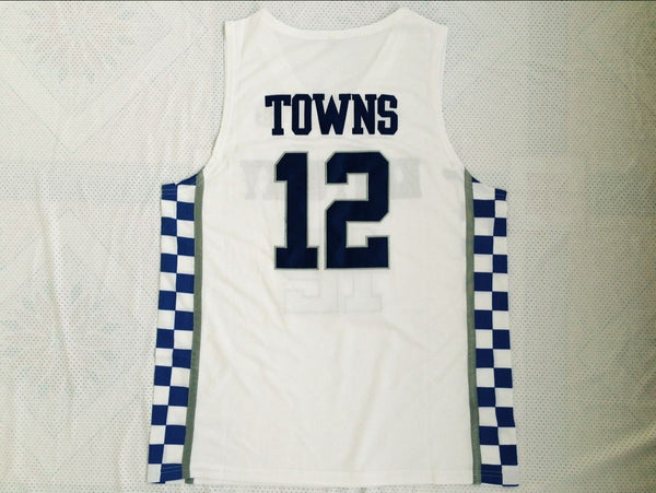 Men 12 Karl-Anthony Towns Jersey White Kentucky Wildcats Jersey Swingman - fastssd - NBA Jersey - nRevo