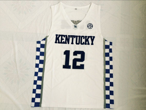 Men 12 Karl-Anthony Towns Jersey White Kentucky Wildcats Jersey Swingman - fastssd - NBA Jersey - nRevo