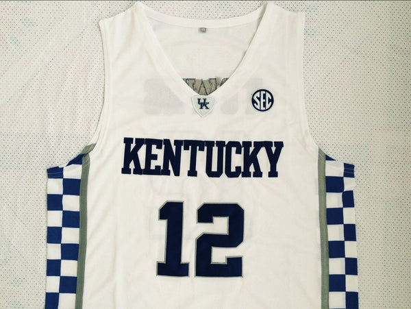 Men 12 Karl-Anthony Towns Jersey White Kentucky Wildcats Jersey Swingman - fastssd - NBA Jersey - nRevo