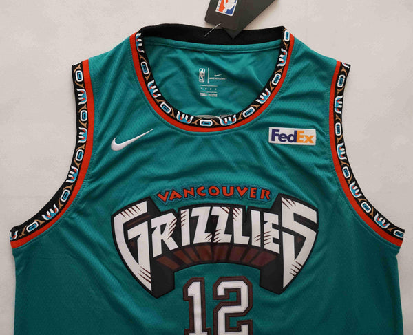 New Men 12 Ja Morant Jersey Green Vancouver Grizzlies Throwback Swingman - fastssd - NBA Jersey - nRevo