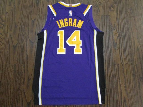 Men 14 Brandon Ingram Jersey Purple Los Angeles Lakers Jersey Fanatics Swingman