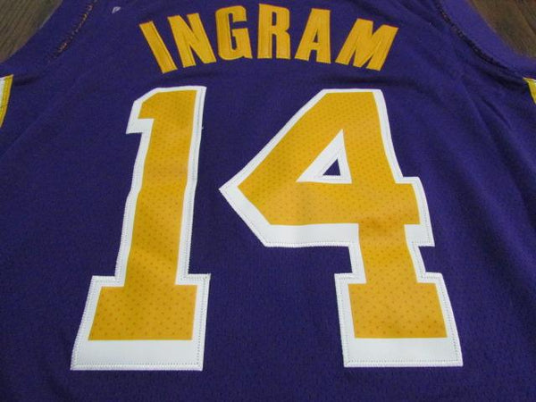 Men 14 Brandon Ingram Jersey Purple Los Angeles Lakers Jersey Fanatics Swingman