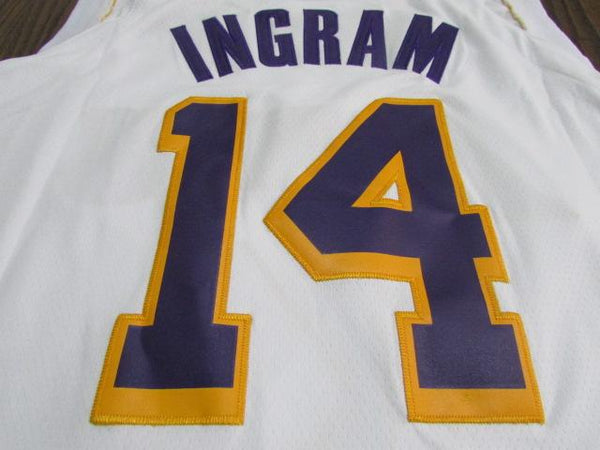 Men 14 Brandon Ingram Jersey White Los Angeles Lakers Jersey Fanatics Swingman