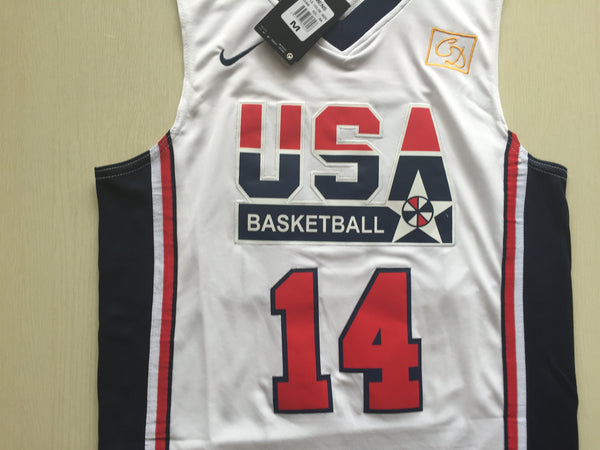 Men 14 Charles Barkley Jersey White USA Jersey Swingman Fanatics - fastssd - NBA Jersey - nRevo