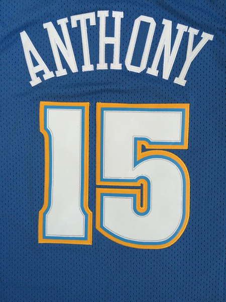 Men 15 Carmelo Anthony Jersey Blue Denver Nuggets Jersey Swingman - fastssd - NBA Jersey - nRevo