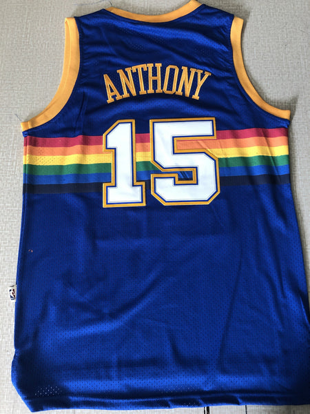 Men 15 Carmelo Anthony Jersey Special Blue Denver Nuggets Jersey Hardwood Classics - fastssd - NBA Jersey - nRevo