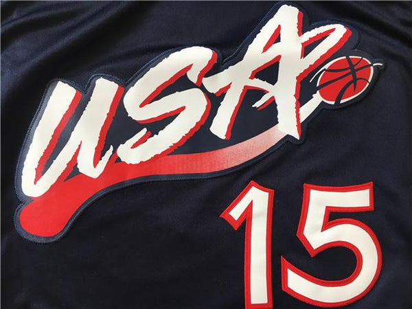 Men 15 Hakeem Olajuwon Jersey Black USA Jersey Swingman Fanatics