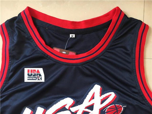 Men 15 Hakeem Olajuwon Jersey Black USA Jersey Swingman Fanatics