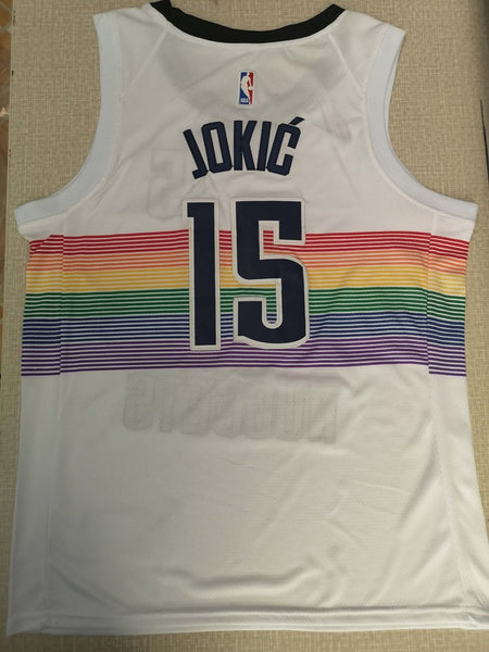 Men 15 Nikola Jokic Jersey Special White Denver Nuggets Jersey Swingman - fastssd - NBA Jersey - nRevo