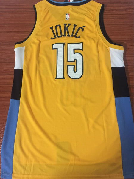 Men 15 Nikola Jokic Jersey Yellow Denver Nuggets Swingman Jersey Fanatics - fastssd - NBA Jersey - nRevo