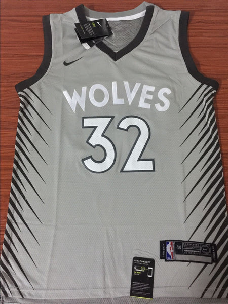 Men 32 Karl-Anthony Towns City Jersey Gray Minnesota Timberwolves Fans - fastssd - NBA Jersey - nRevo