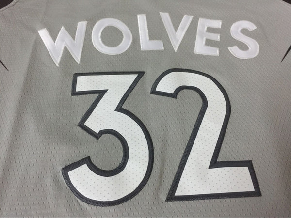 Men 32 Karl-Anthony Towns City Jersey Gray Minnesota Timberwolves Fans - fastssd - NBA Jersey - nRevo