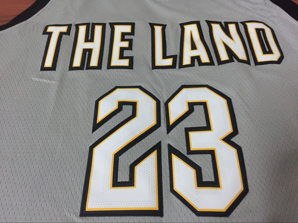 Men 23 Lebron James the Land Jersey Gray Cleveland Cavaliers City Edition - fastssd - NBA Jersey - nRevo