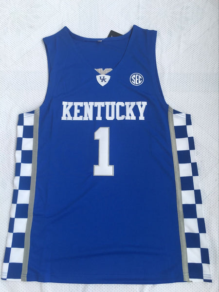 Men 1 Devin Booker Jersey Blue Kentucky Wildcats Jersey Swingman - fastssd - NBA Jersey - nRevo