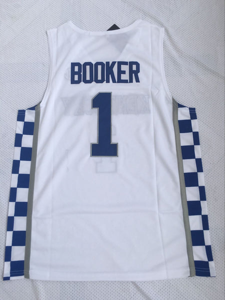 Men 1 Devin Booker Jersey White Kentucky Wildcats Jersey Swingman - fastssd - NBA Jersey - nRevo