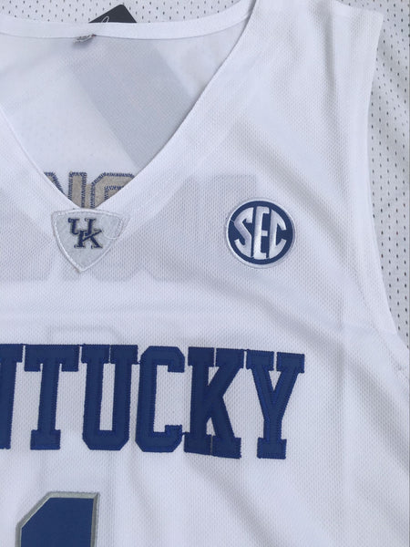 Men 1 Devin Booker Jersey White Kentucky Wildcats Jersey Swingman - fastssd - NBA Jersey - nRevo