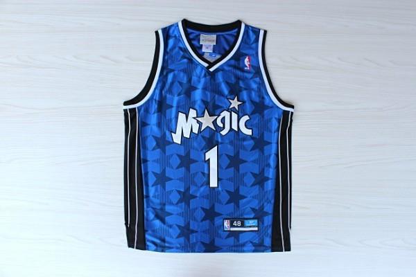 Men 1 Tracy McGrady Jersey Dark Blue Orlando Magics Jersey Swingman Fanatics