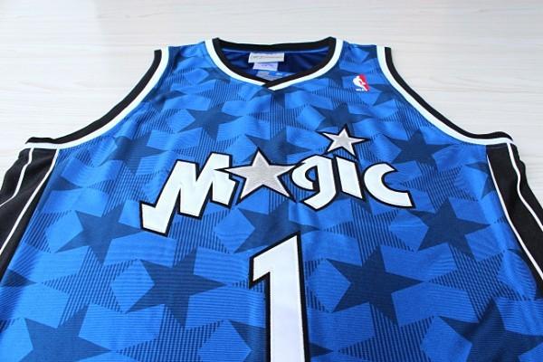 Men 1 Tracy McGrady Jersey Dark Blue Orlando Magics Jersey Swingman Fanatics