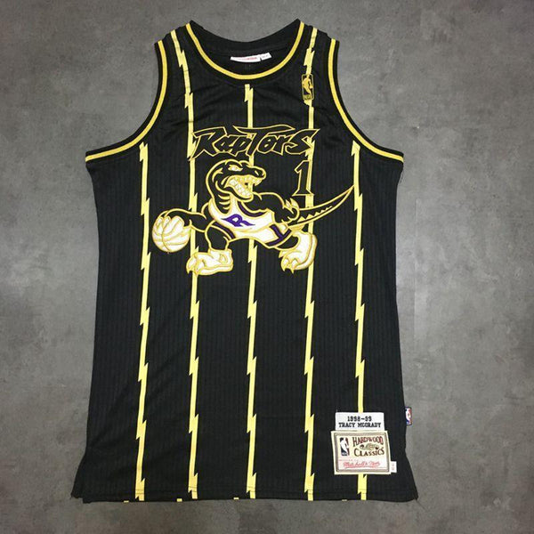 Men 1 Tracy McGrady Jersey Gold Toronto Raptors Jersey Swingman Special - fastssd - NBA Jersey - nRevo