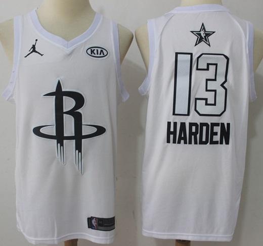 Men 2018 All Star 13 James Harden Jersey White Houston Rockets - fastssd - NBA Jersey - nRevo