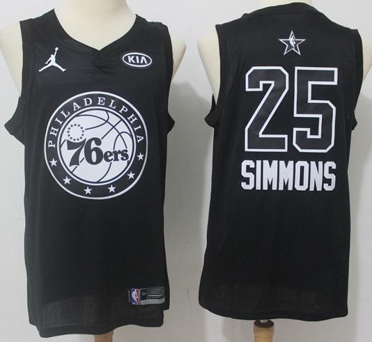 Men 2018 All Star 25 Ben Simmons Jersey Black Philadelphia 76ers Jersey - fastssd - NBA Jersey - nRevo