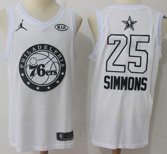 Men 2018 All Star 25 Ben Simmons Jersey White Philadelphia 76ers Jersey - fastssd - NBA Jersey - nRevo