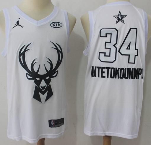 Men 2018 All Star 34 Giannis Antetokounmpo Jersey Milwaukee Bucks - fastssd - NBA Jersey - nRevo