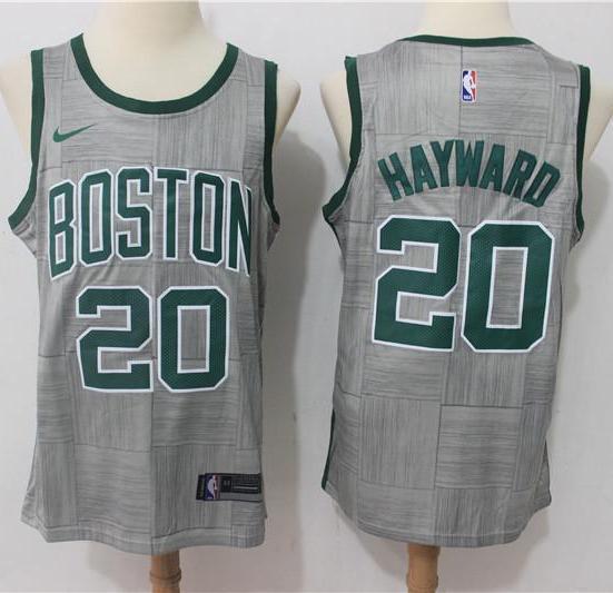 Men Boston Celtics 20 Gordon Hayward Jersey Gray City Edition - fastssd - NBA Jersey - nRevo