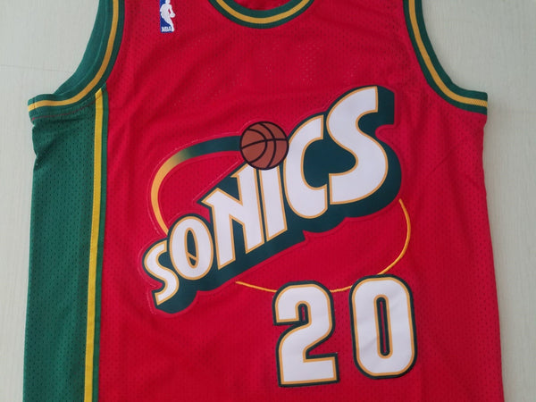 Men 20 Gary Payton Jersey Red Seattle Supersonics Jersey Hardwood Classics - fastssd - NBA Jersey - nRevo