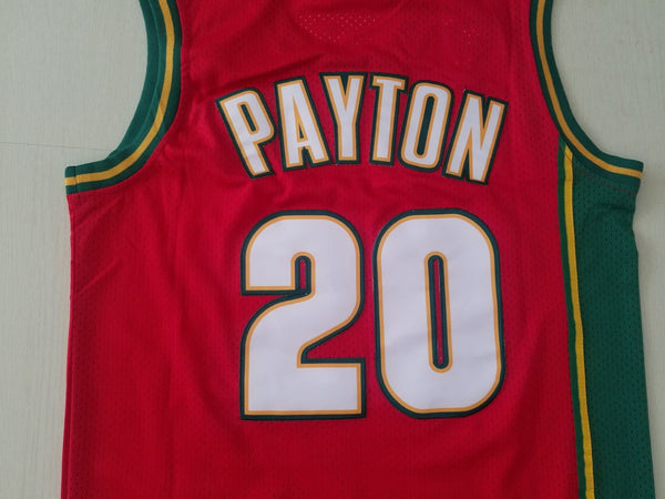 Men 20 Gary Payton Jersey Red Seattle Supersonics Jersey Hardwood Classics - fastssd - NBA Jersey - nRevo