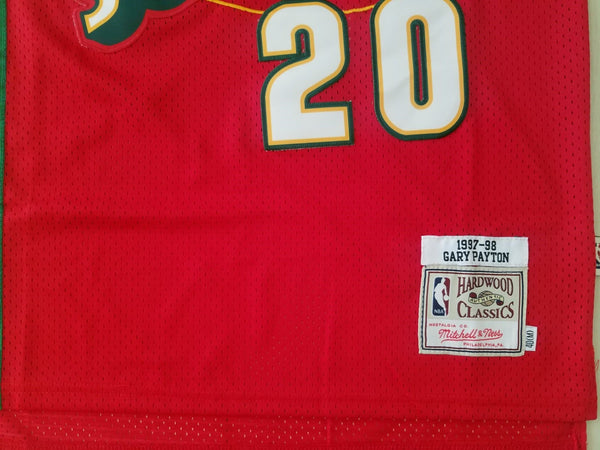 Men 20 Gary Payton Jersey Red Seattle Supersonics Jersey Hardwood Classics - fastssd - NBA Jersey - nRevo