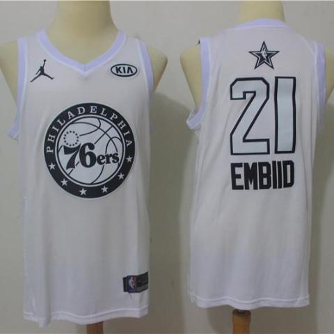 Men 2018 All Star 21 Joel Embiid Jersey White Philadelphia 76ers Jersey - fastssd - NBA Jersey - nRevo